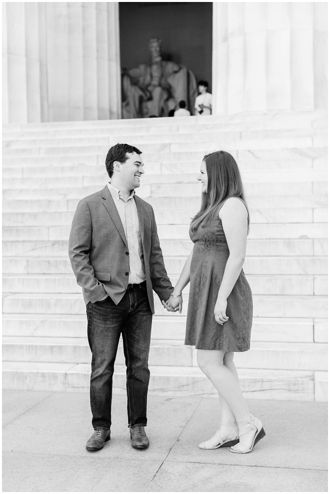 Washington DC Engagement Session | Sunrise Lincoln Memorial Engagement Session | Virginia Wedding Photographer | Klaire Dixius Photography