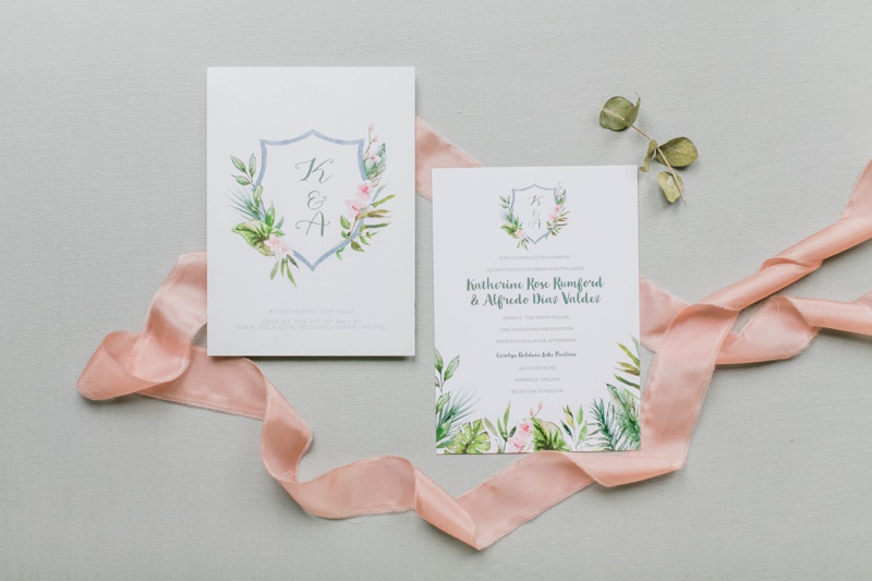 This invitation suite was so beautiful with a custom crest