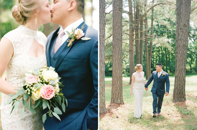 Film bride and groom portraits | Virginia Wedding Photographer | Klaire Dixius Photography