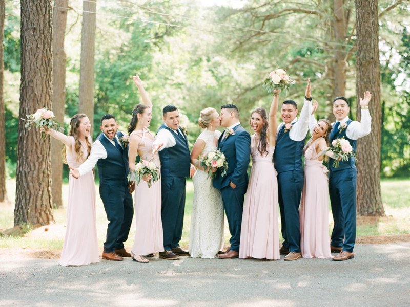 Pink bridesmaids dresses | Bridal Party Inspiration | Film wedding photographer