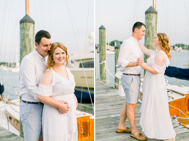Klairedixius.com Downtown Annapolis Engagement Session | Naval Academy Engagement Session | Casual White Maxi Dress | Naval Academy Wedding | Downtown Annapolis Wedding