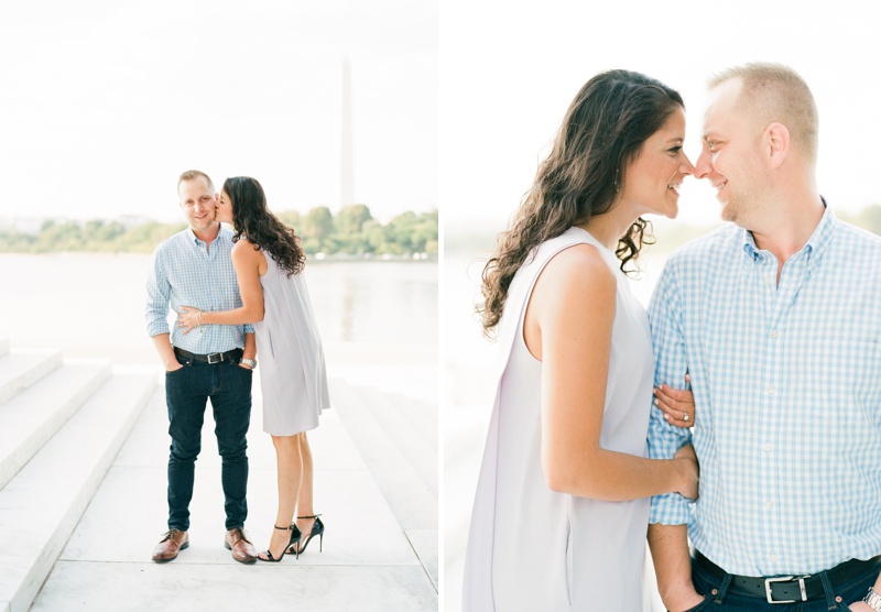 Jefferson Memorial Engagement Session | Summer in DC | Flower Dress Engagement Session Inspiration