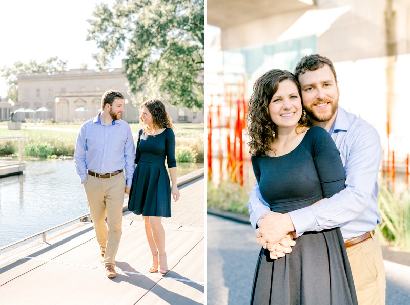 Billy and Stephanie's fine art engagement session at the VMFA in the museum district of Richmond, Virginia and Libby Hill