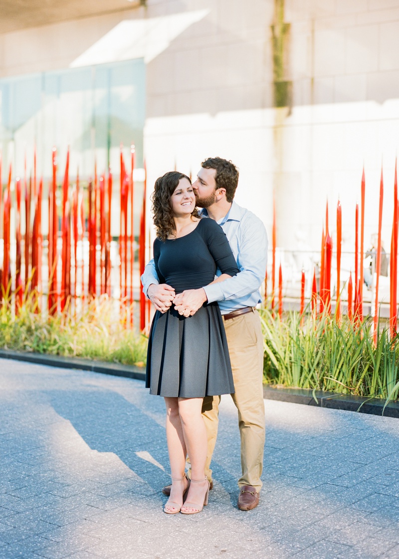 Billy and Stephanie's fine art engagement session at the VMFA in the museum district of Richmond, Virginia and Libby Hill