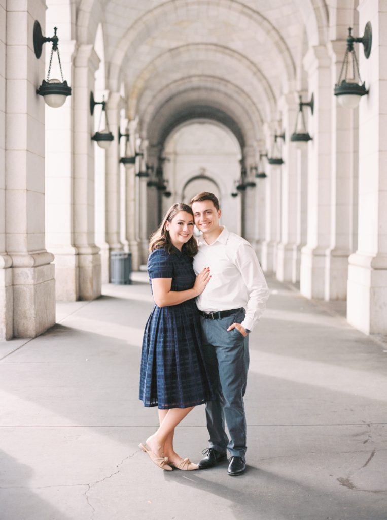 Lauren and Andrew in front of Union Station in Washington dc