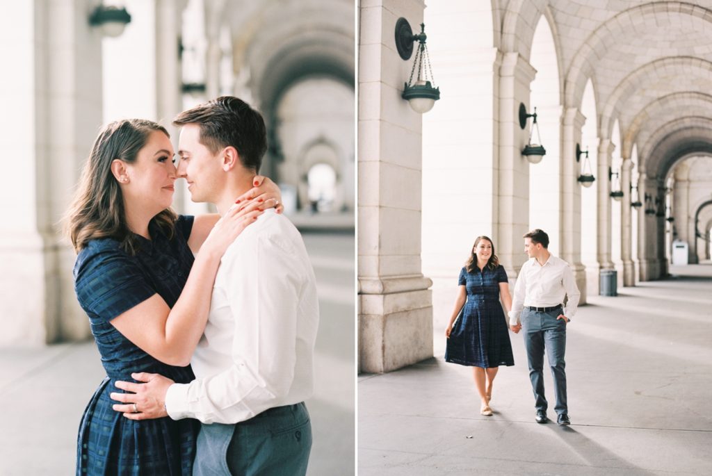 Lauren and andrew in front of Union Station in Washington DC