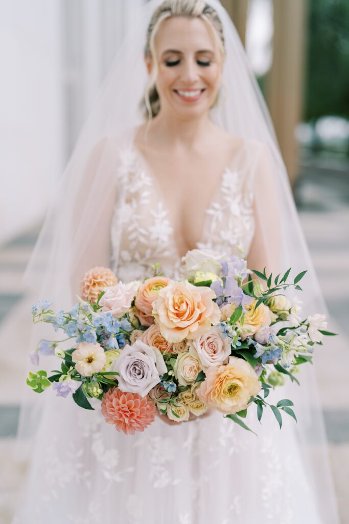bridal florals by Love Blooms Here at the kennedy center in washington dc